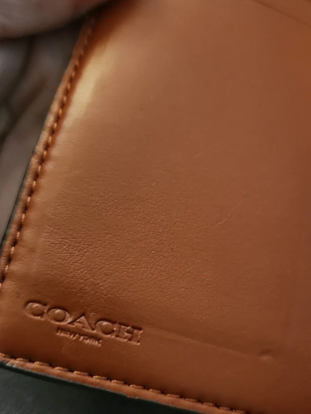 Coach Pink Front Pocket Signature Compact Wallet